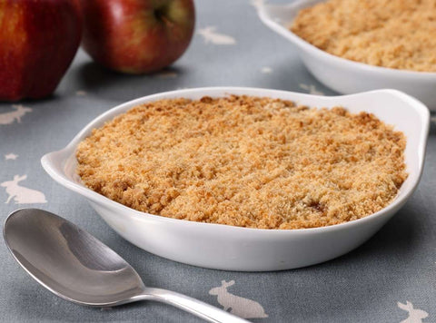 Chef Verati’s Apple Crumble on a plate