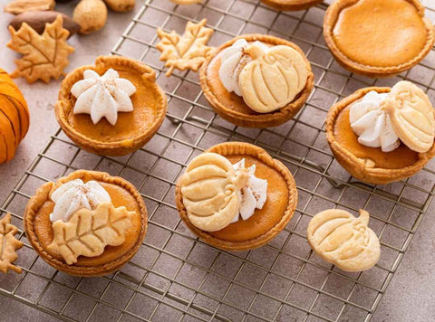 Pumpkin Pie Tarts on a cooling rack